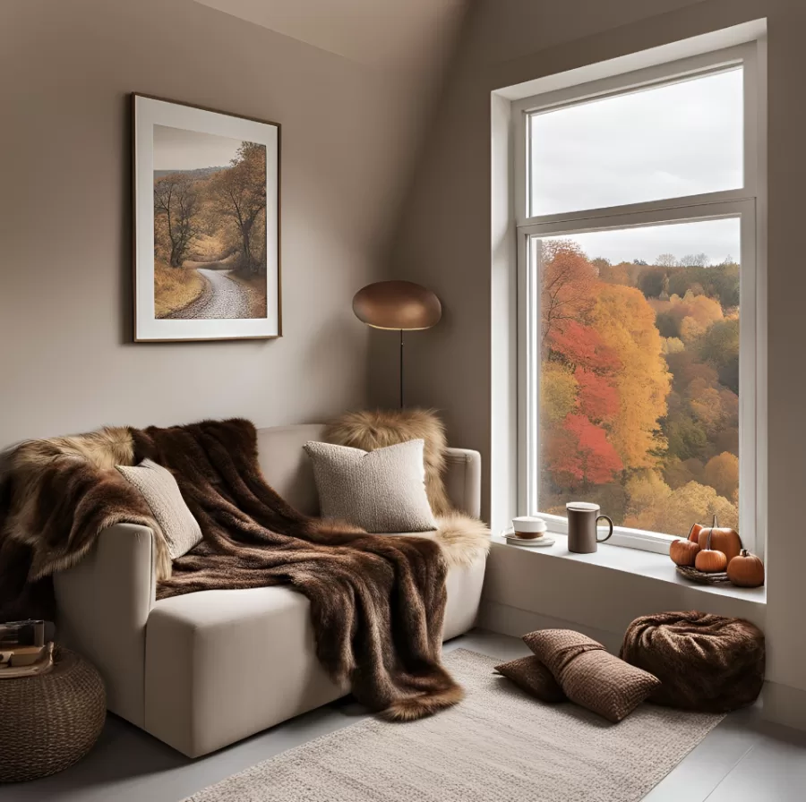 Cozy Reading Nook Autumn