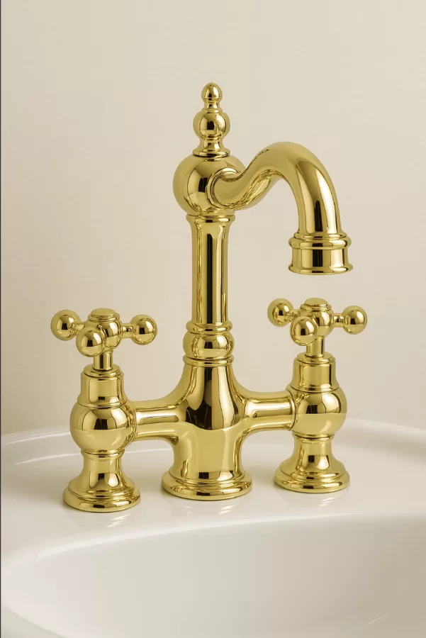 retro faucet powder room