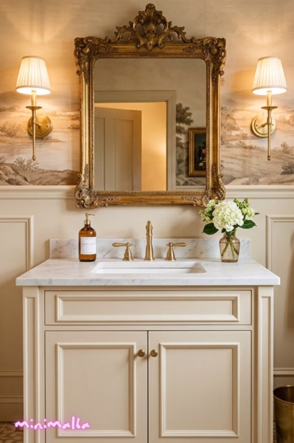 Landscape murals secondary bathroom