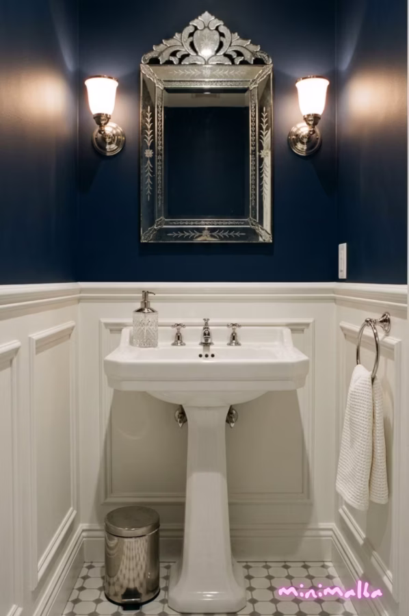 navy secondary bathroom