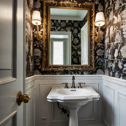 Small Powder Room Ideas : Old Money Edition