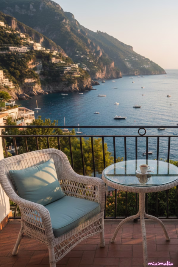 rattan armchair amalfi coast decor