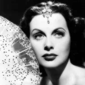Portrait of Hedy Lamarr (1914–2000). Iconic actress and inventor, credited with co-developing a technology that laid the groundwork for modern Wi-Fi, Bluetooth, and GPS.