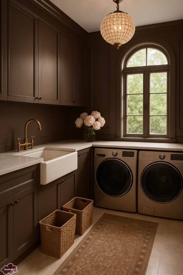 Espresso laundry room ideas