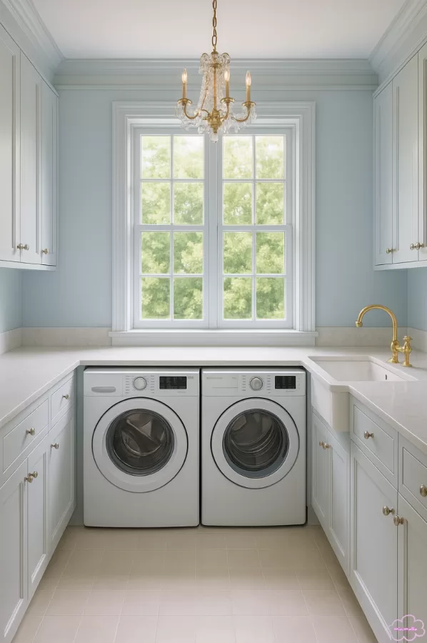 Baby blue Laundry Room Ideas