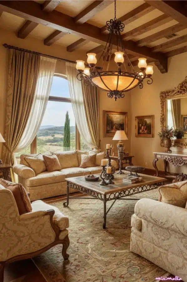 tuscan house living room