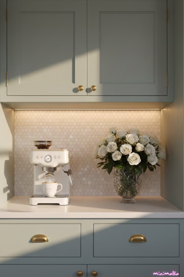 pearly zellige blu cristallo coffee bar ideas 