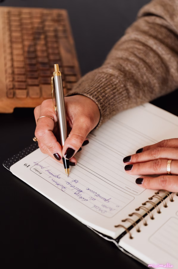 you can start by putting your thoughts, feelings or fears down on paper