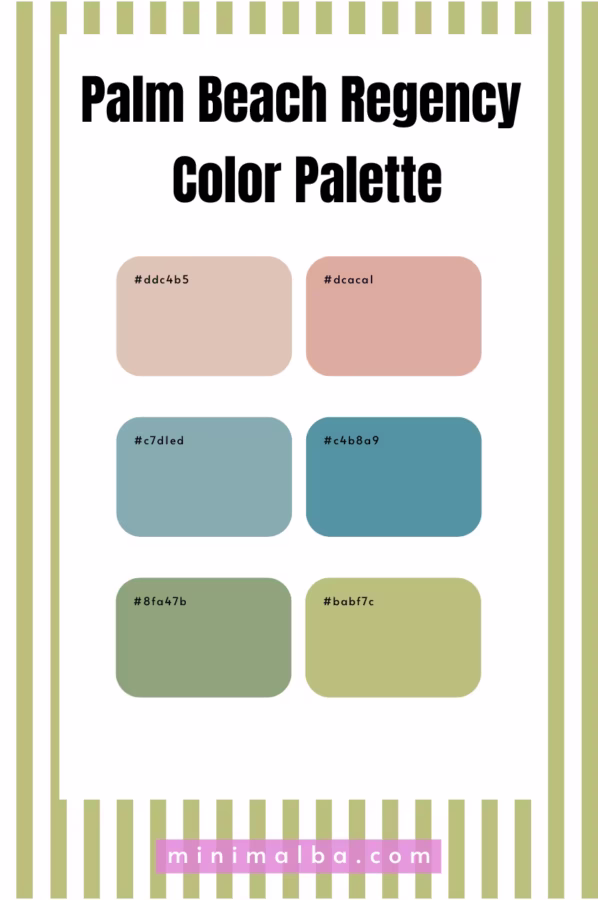 Color Palette Palm Beach Regency Style